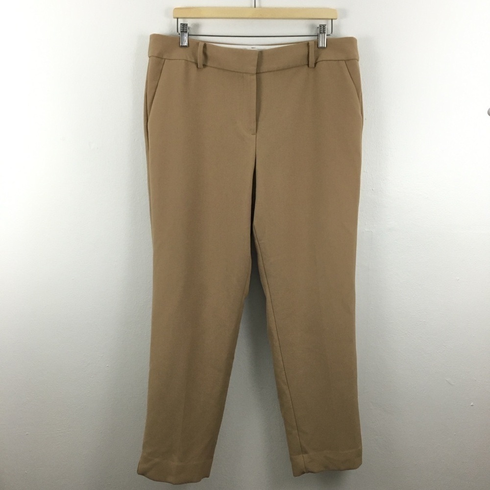 Talbots Tan Straight-Leg Dress Pants